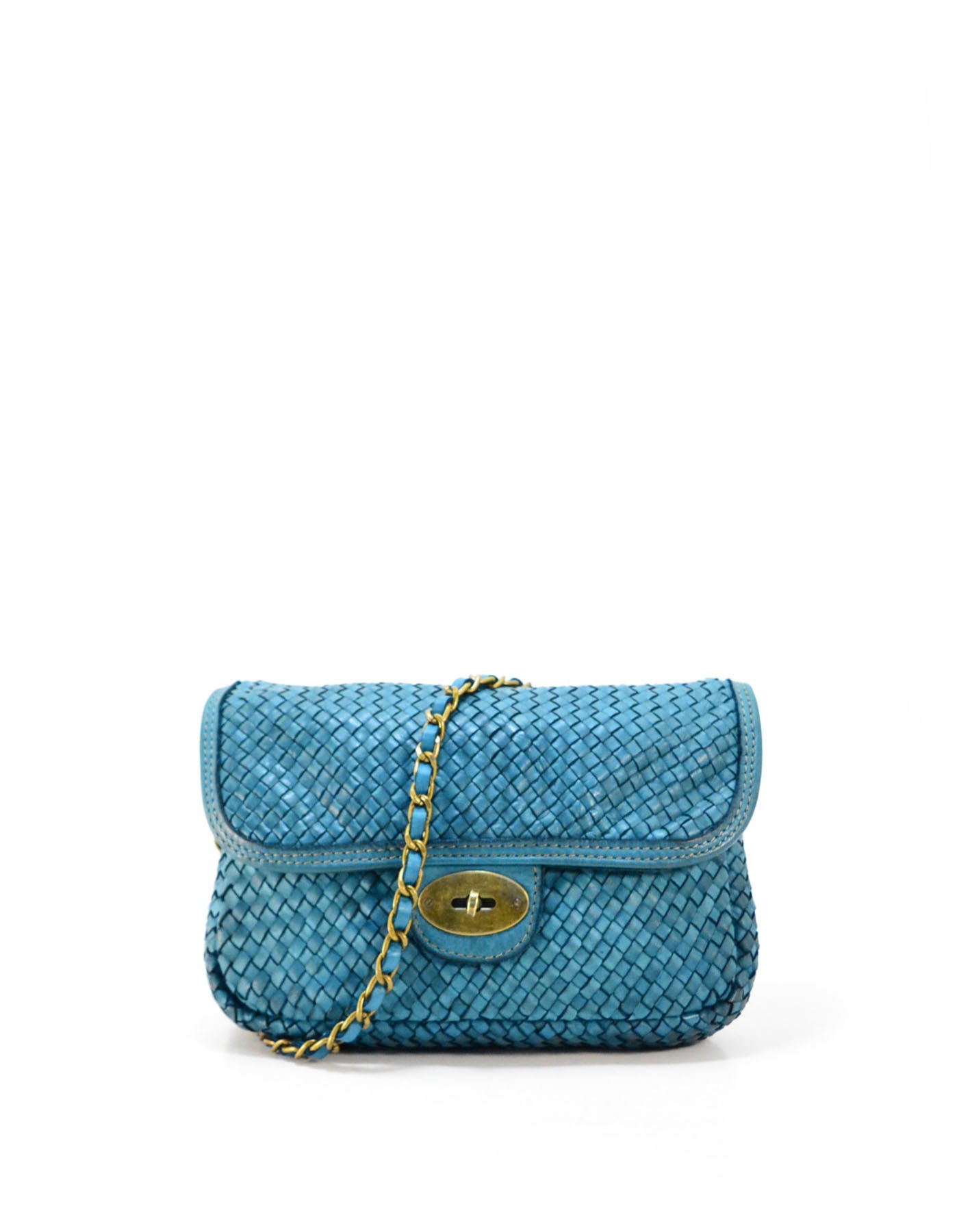 Vintage Woven Leather Shoulder Bag