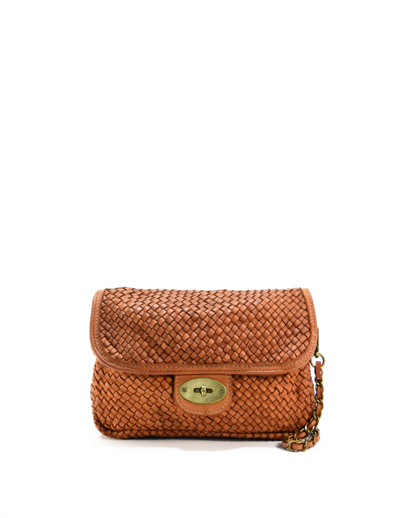 Vintage Woven Leather Shoulder Bag