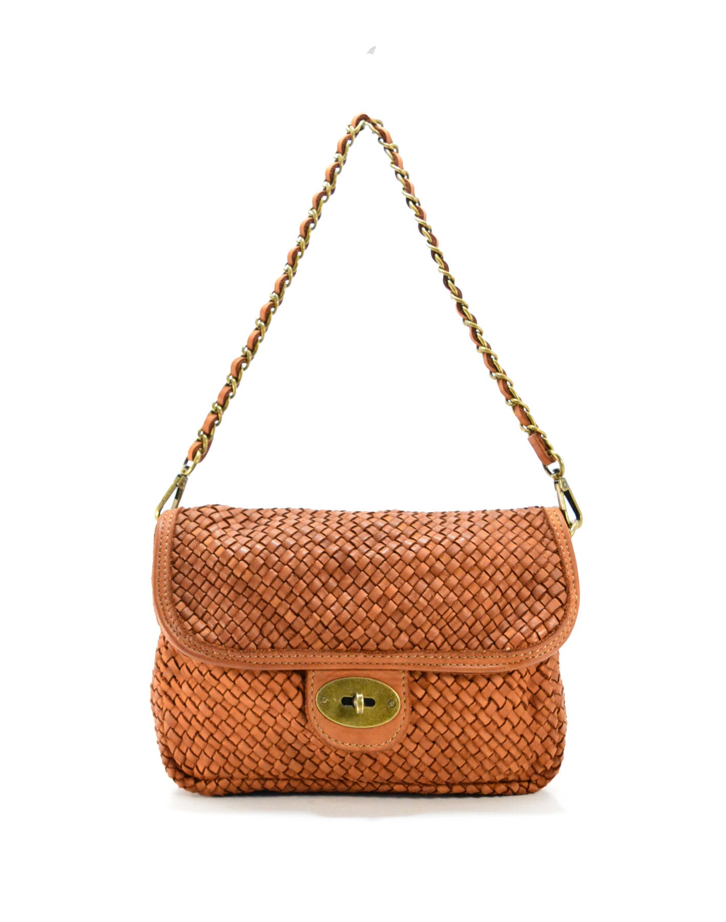 Vintage Woven Leather Shoulder Bag