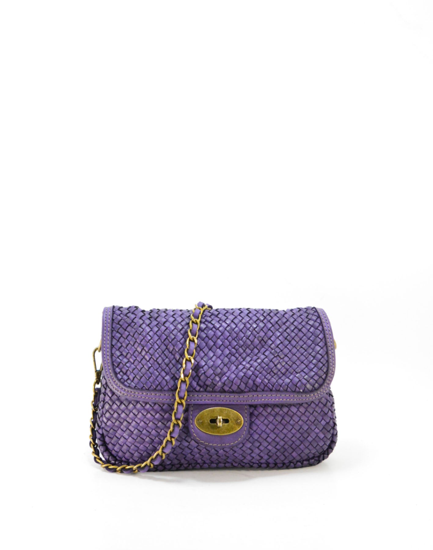 Vintage Woven Leather Shoulder Bag