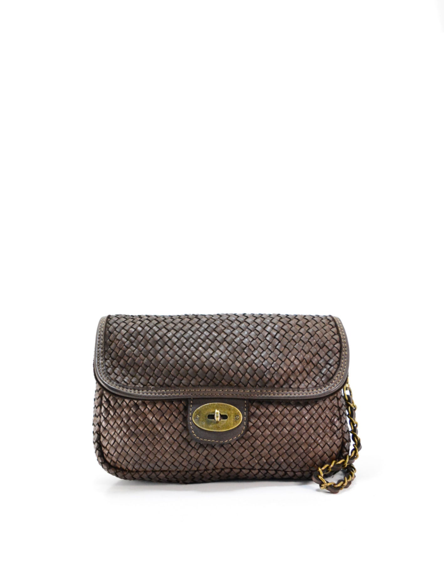 Vintage Woven Leather Shoulder Bag