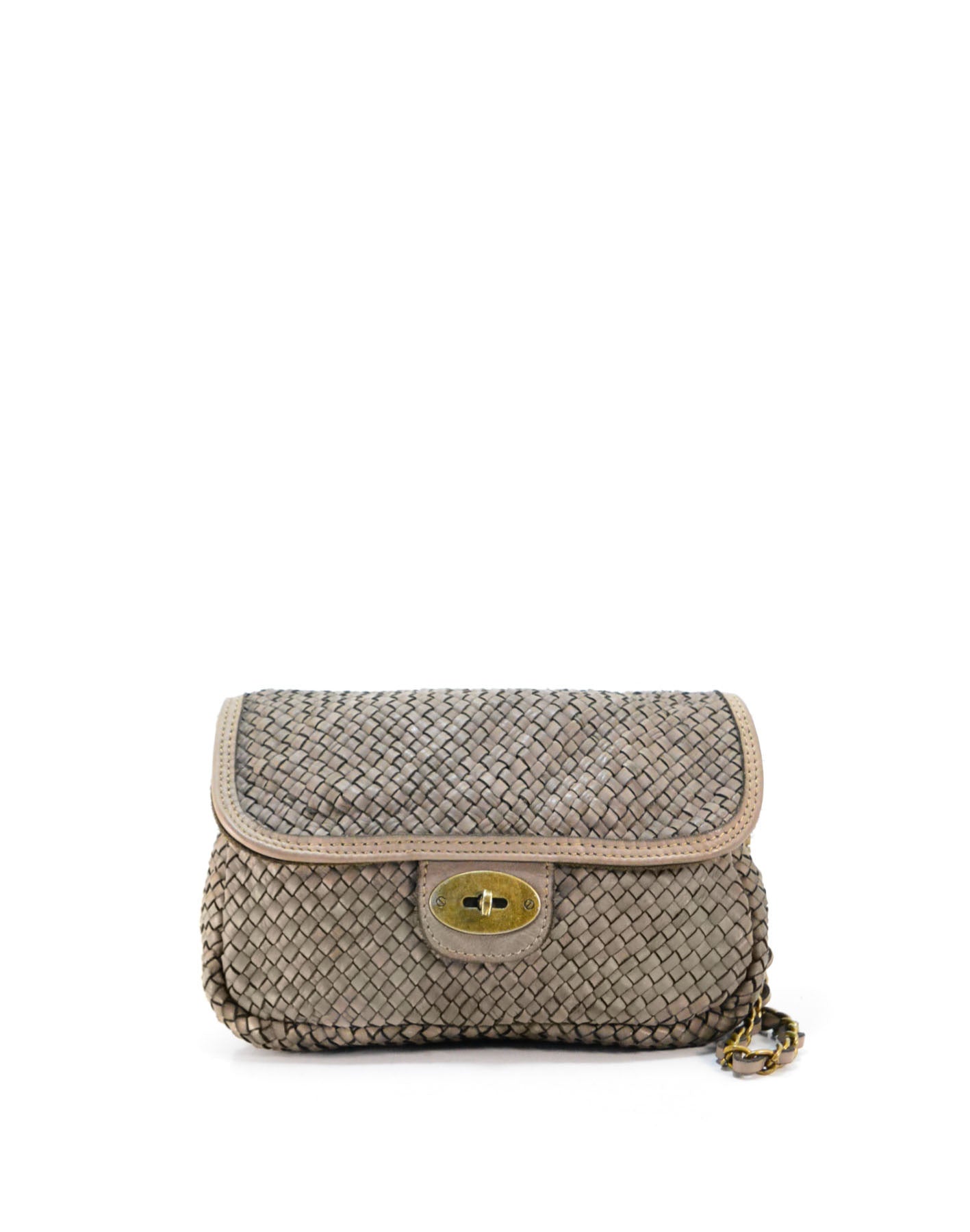 Vintage Woven Leather Shoulder Bag