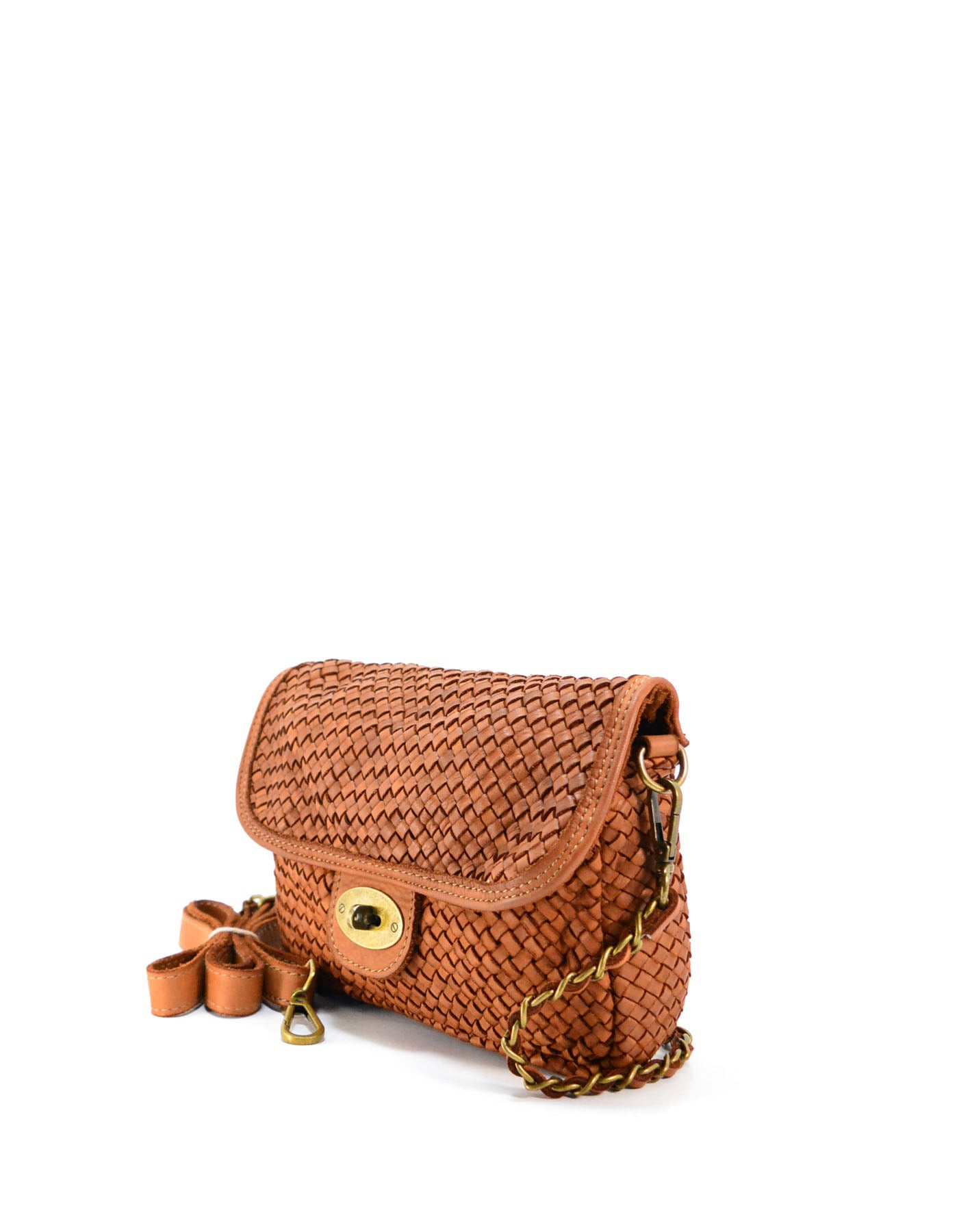 Vintage Woven Leather Shoulder Bag